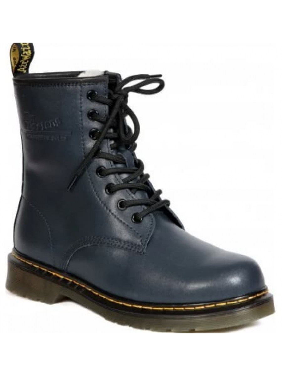 Dr.Martens 1460 Dark Blue Smooth Fleece с мехом