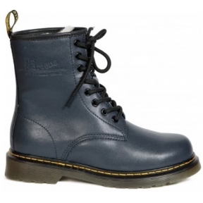 Ботинки Dr.Martens 1460 Dark Blue Smooth Fleece с мехом