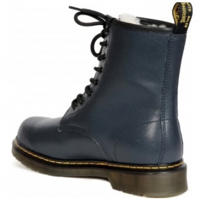 Ботинки Dr.Martens 1460 Dark Blue Smooth Fleece с мехом