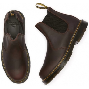 Ботинки Dr.Martens Chelsea Leonore Коричневые с мехом