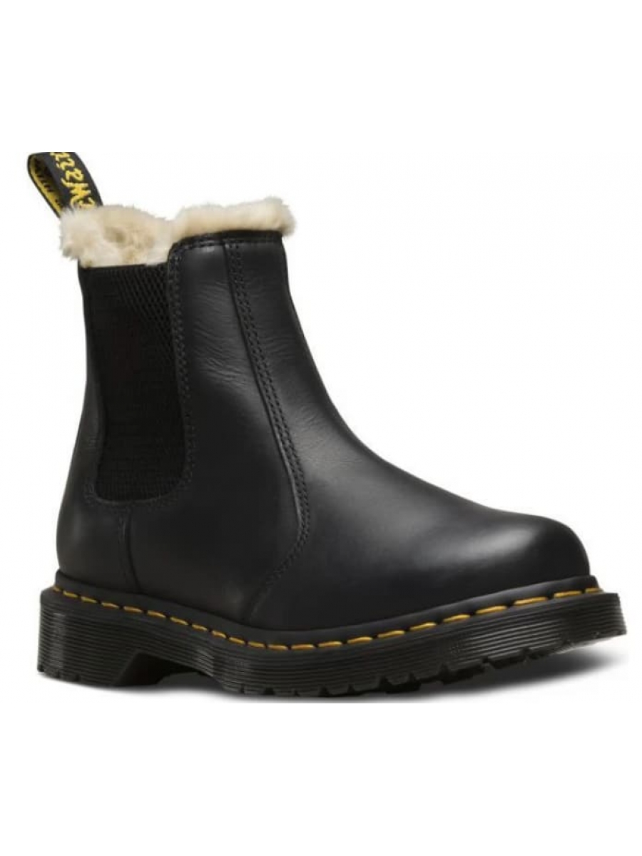 Dr.Martens Chelsea Leonore Черные с мехом